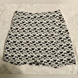 Geometric Black and White Skirt
